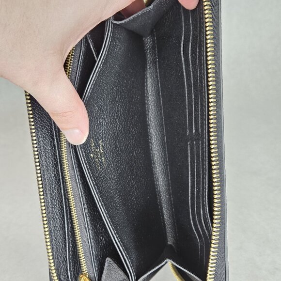 Louis Vuitton Black Beige Giant Monogram Empriente Zippy Long Wallet with COA - Picture 10 of 14